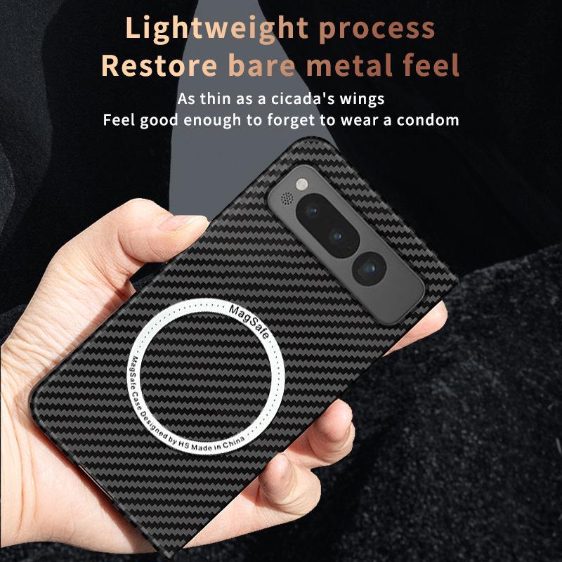 Google Pixel Fold Carbon Fiber Pattern Wireless Charging Case