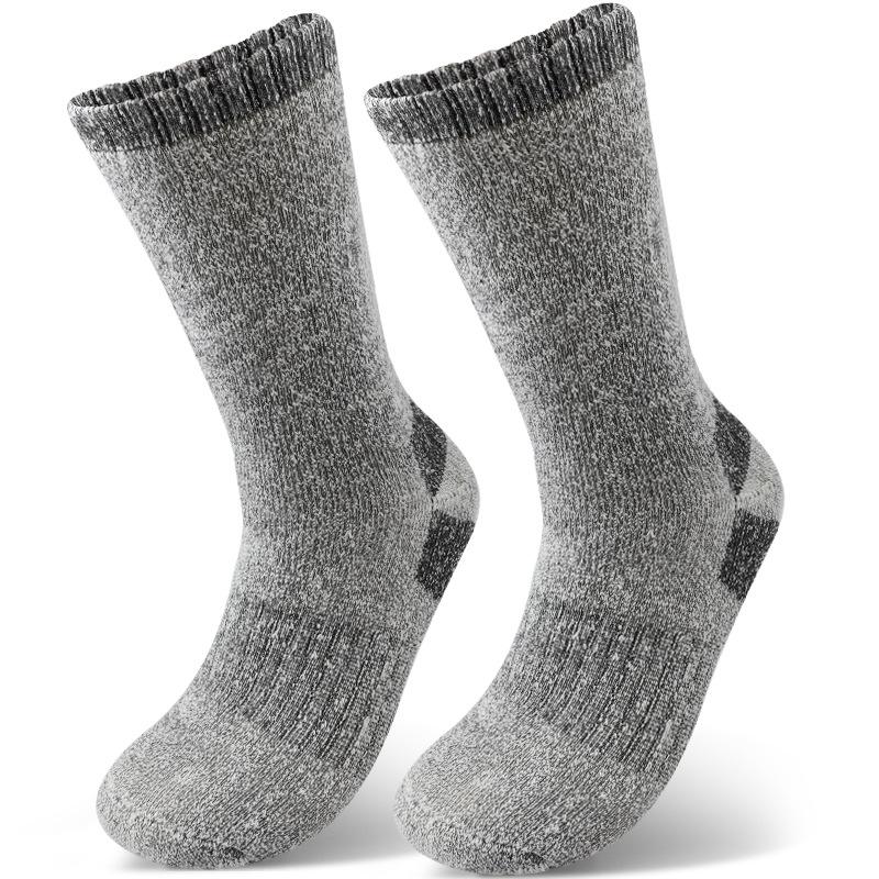 3 Pairs Men Women Winter Thick Thermal Socks Heavy Duty Fleece Ski Hiking Outdoor Floor Socks