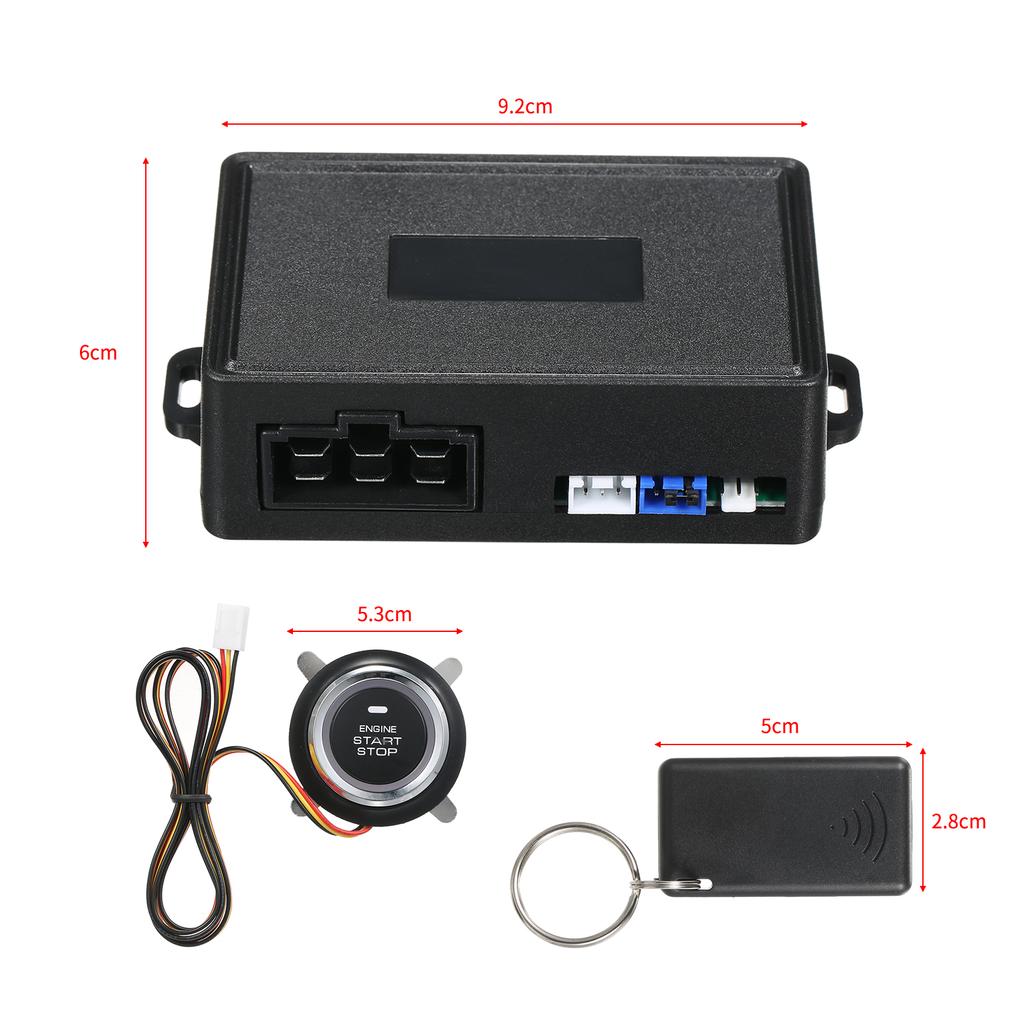 Car Keyless Entry Starter System Engine Start Alarm System 12V Car Remote Starter Stop System
