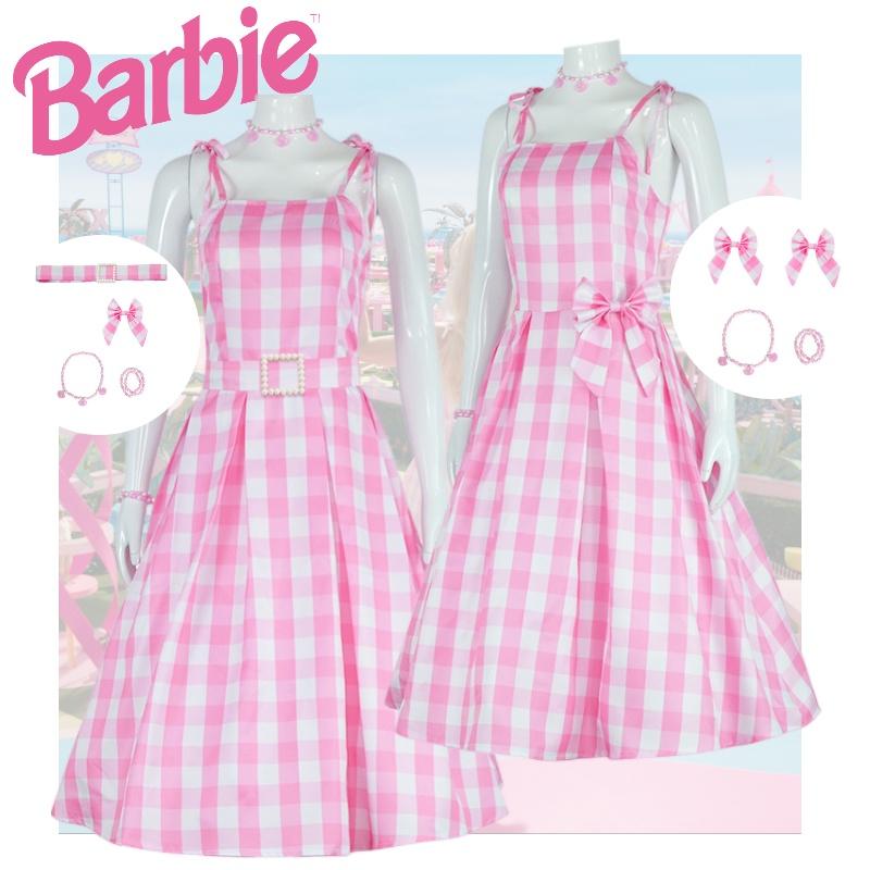 2023 Summer Season Barbie Cosplay Dress With Tight Polyester Fabric