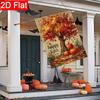 2D Flat, 2D Flat Thanksgiving Pumpkin Maple Leaf Happy Autumn Garden Flag_3-28x40 Inch Outdoor Garden Flag Double-sided Home Decoration Courtyard Deco