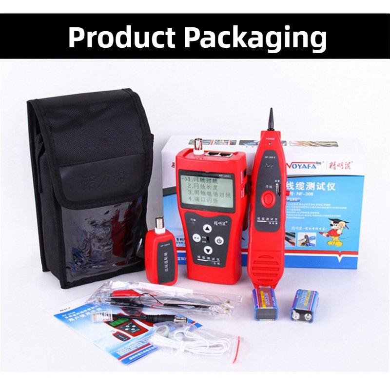 NF-308S LCD Cable Tester Portable Network Wire Finder Set Handheld Network Cable Patrol Instrument