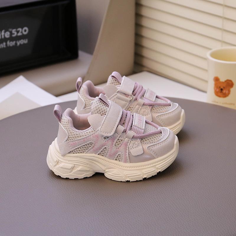 

Spring 2026 Unisex Kids Breathable Mesh Sneakers - Casual Toddler Boys Sports Shoes Size 22, 13.5cm рожевий