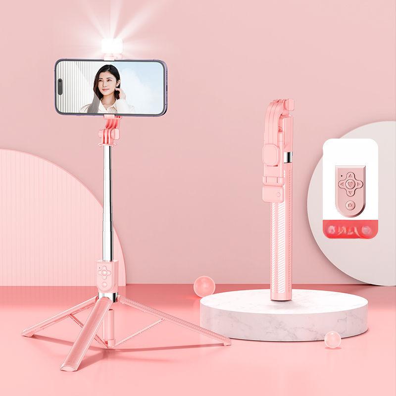 1 pz 2025 Nuovo Selfie Stick Treppiede Universale Artefatto per Riprese Vlog Rotazione a 360 Gradi Supporto per Cellulare da Esterno per Dirette Live