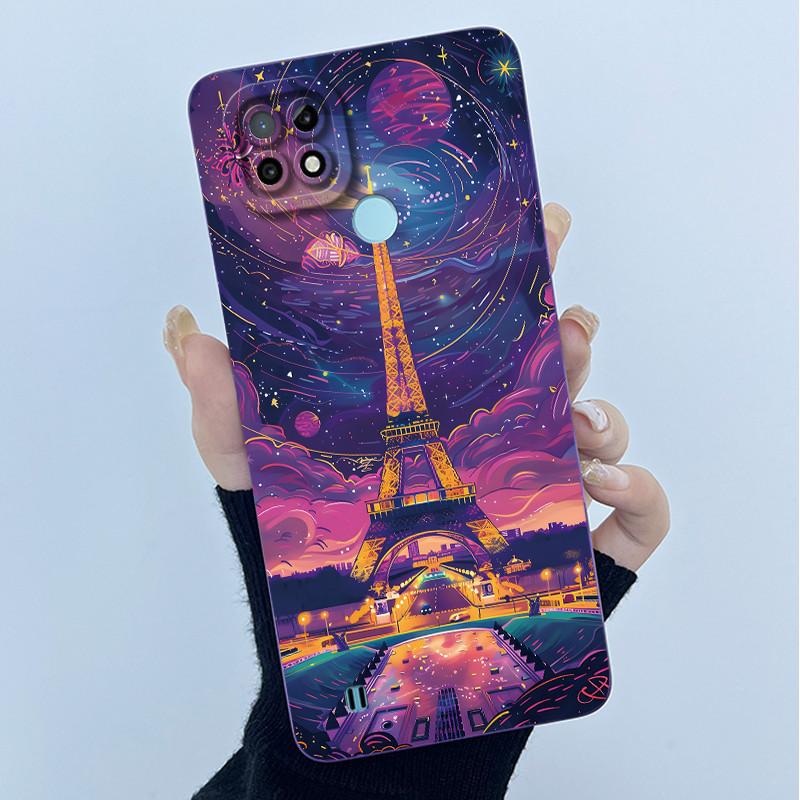 For Realme C21 RMX3201 / C21Y RMX3261 RMX3263 C25Y Phone Case Coque Soft Silicone Sweet Painted Girls Lovely Printed Back Cover