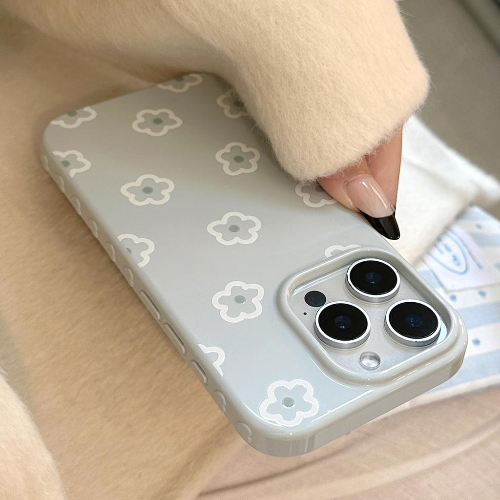 Einfache blaue Blumenhülle für iPhone 17 iPhone 17 Pro Max