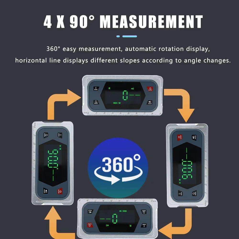 V Groove Base Digital Protractor Magnetic Base Digital Inclinometer Double Axes Gauge Building