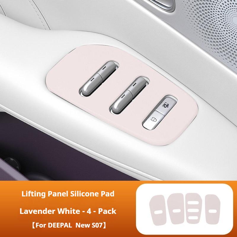4Pcs for Changan Deepal S07 2026 Car Door Lifting Window Control Button Protective Pad Silicone Scratch Resistant Protective Pad