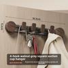 Walnut Grain Suction Cup Wall Hook Organizer For Home Storage