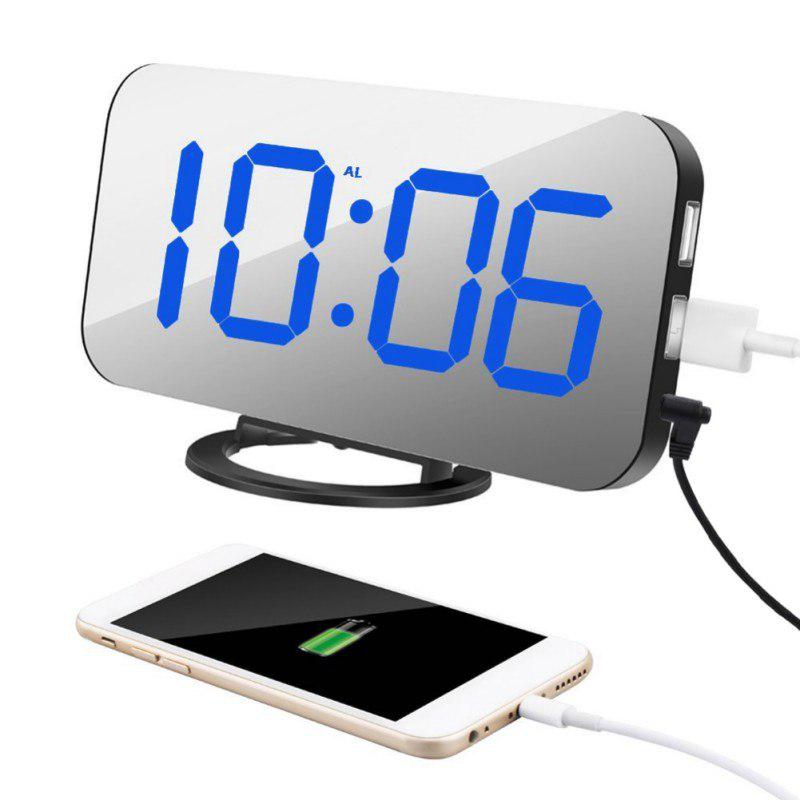 Digital Alarm Clock Mobile Phone Charging Image Electronic Snooze Alarm