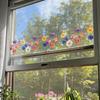 Glass Sticker Double Sided Visual Graphic Removable Waterproof Flower Wall Stickers Windows Walls Decoration