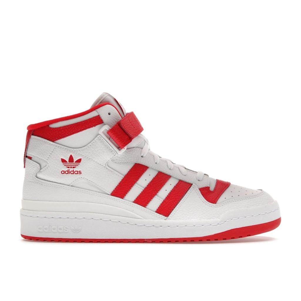 Adidas Sneaker Unisex Forum Mid Bianco Rosso Vivace Bianco Nuvola GY5819
