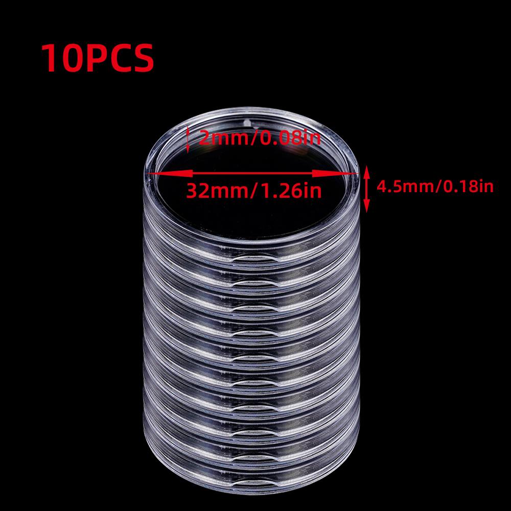 10/50/100Pcs 19-33mm Transparent Coin Cases Holder Coin Collecting Box Case Coins Storage Capsules Protection Boxes Container