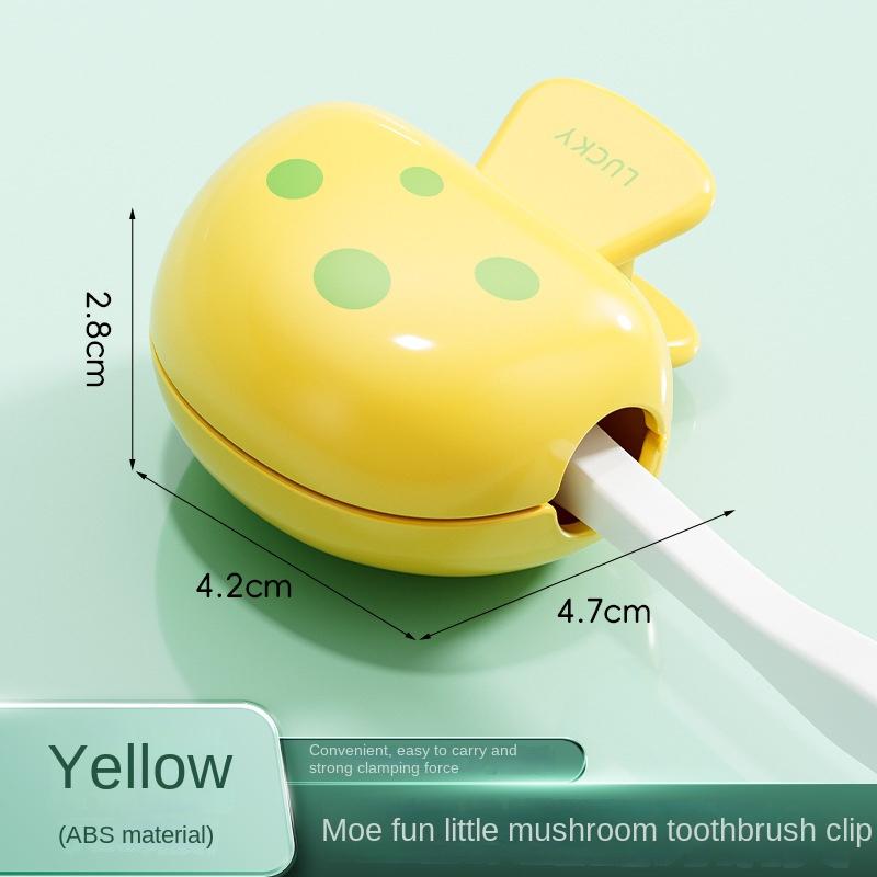 1pc Cute Cartoon Toothbrush Clip Travel Case - Dustproof Protective Cover with Adorable Bear Design, ABS Material, Portable Storage Box