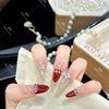 L10 Handmade Elegant French Red Whitening Wearable Nail Art