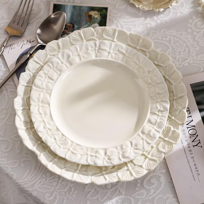 Elegant Vintage English Relief Ceramic Coffee Cup Set With Teapot Dessert Plates Afternoon Tea