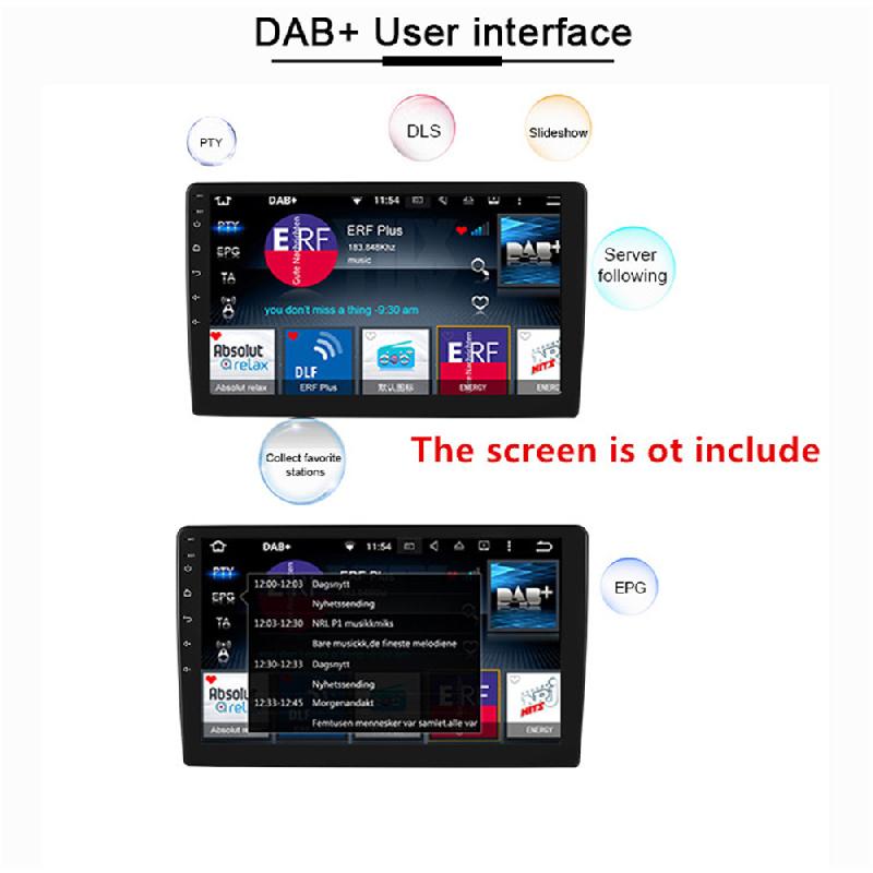 Car Digital Dab+Adapter Tuner Dualantennas Audio Radio Box Usb Receiver Antenna
