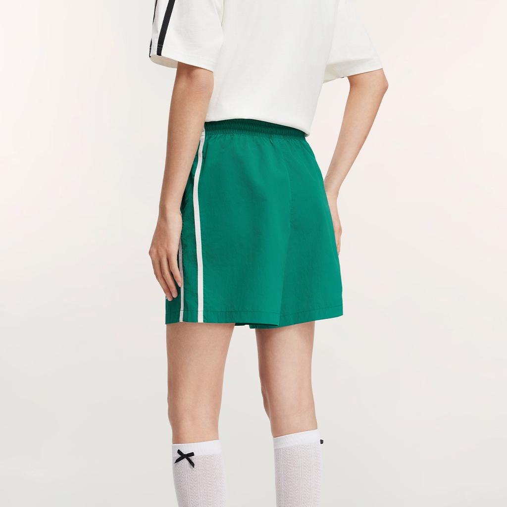 Li Ning Sports Lifestyle Series Casual Comfortable Versatile Sports Shorts Women Shorts Stone-Green AKSV600-3