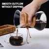 Coffee Maker Kettle Clear Hand Brew Coffee Pot High Borosilicate Glass Stainless Steel Filter Dripper Pour Coffee Server Pot