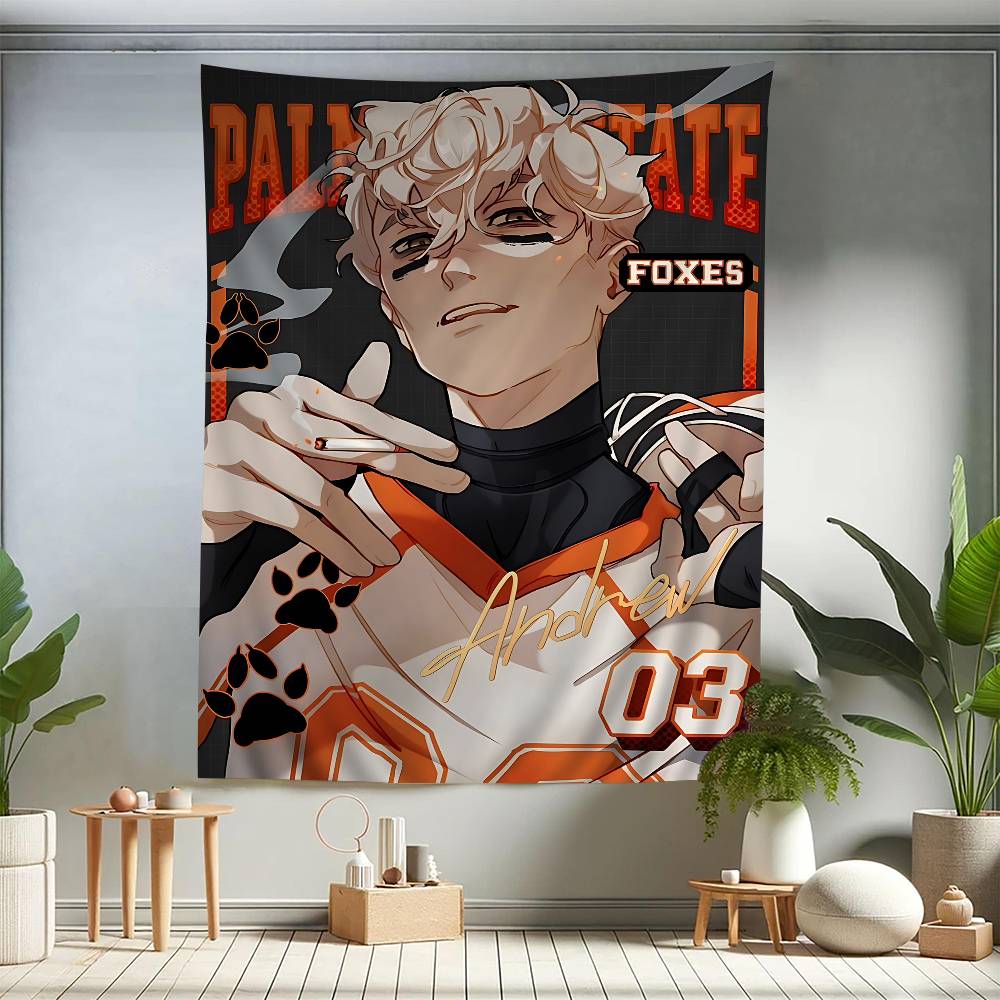 The Foxhole Court Neil Josten Wall Tapestry  Moody Dark Fantasy Art Edgy Room Decor for All for the Game Book Series Fans
