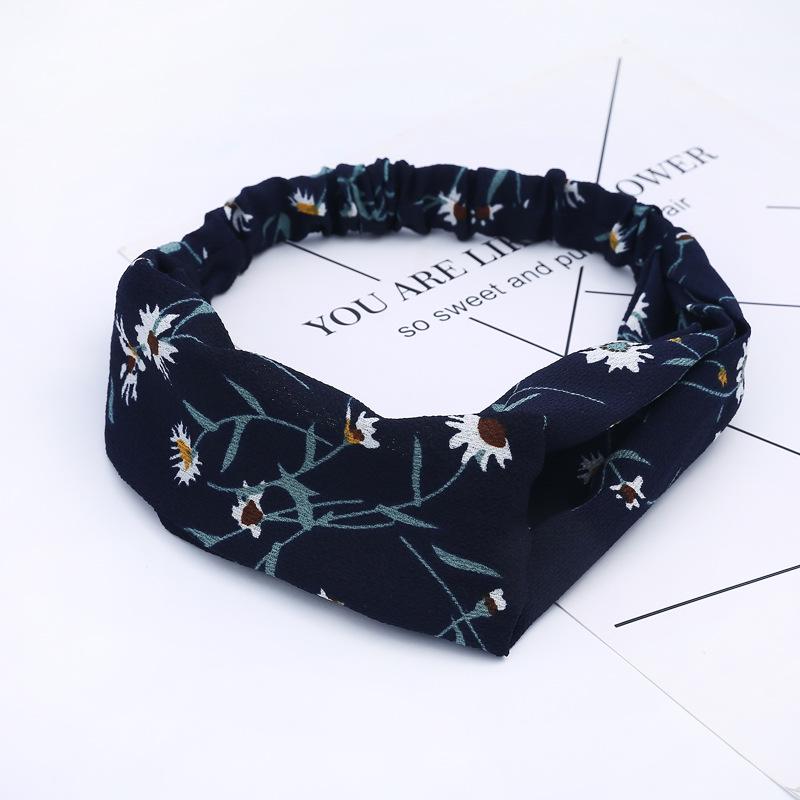 Fashion Bohemian Headband Print Hairbands For Women Girls Vintage Cross Knot Turban Bandanas Headwear Hair Accessories