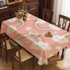 Cloud Rainbow Cartoon Waterproof Rectangle Tablecloth Fiesta Home Decor Dining Room Decor Reusable Table Cover Party Supplies