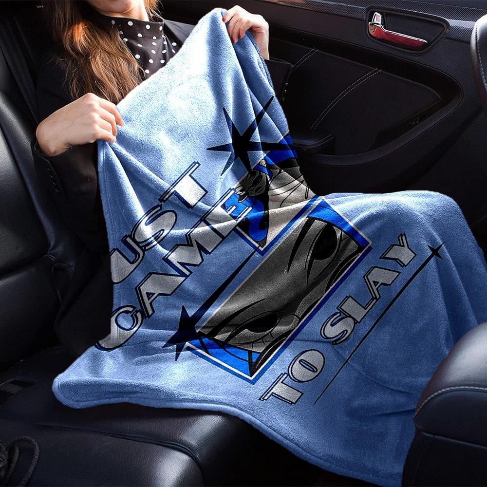 1pc JUST SLAY Soft Flannel All Season Throw for Home, Office, Outdoor UseDurable Comfort Soft Warm Throw for Home