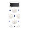 Phone Case For Samsung Galaxy Z Flip 3 4 5 Hard Folding PC Bumper Blue Eye Art For Samsung Z Flip 6 Back Cover
