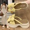 Fairy Style Muffin Thick-soled Diamond Flower with Skirt Sandals Female Outer Wear Summer New Fashion Versatile Beach Sandals