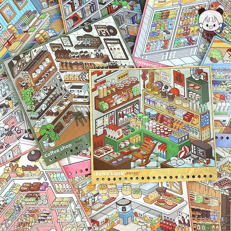 Creative Mini Diorama Collection: Fun DIY Stackable Sticker Book