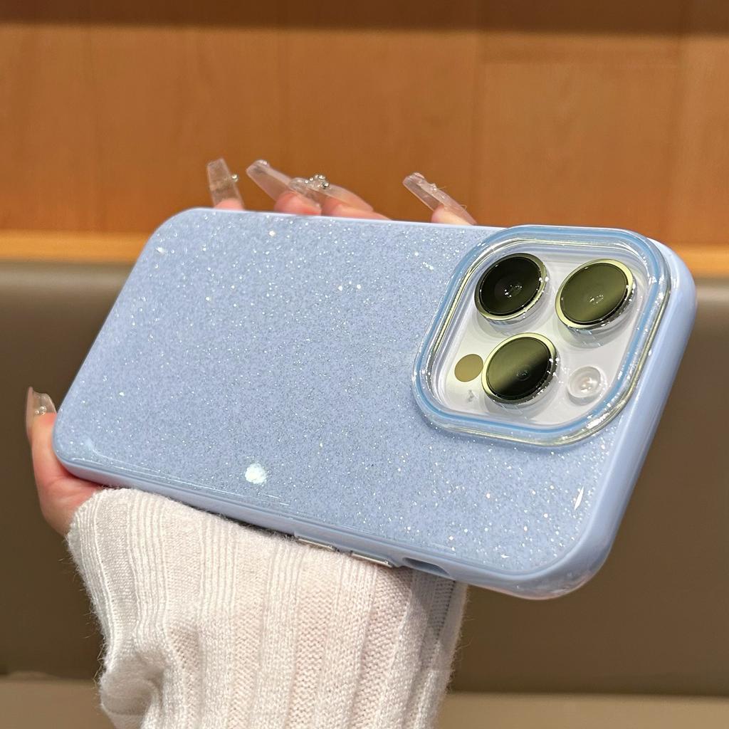 Luxury Candy Color Bling Glitter Case For iPhone 16 15 14 13 12 11 Pro Max plus Silicone Shockproof Bumper Cover