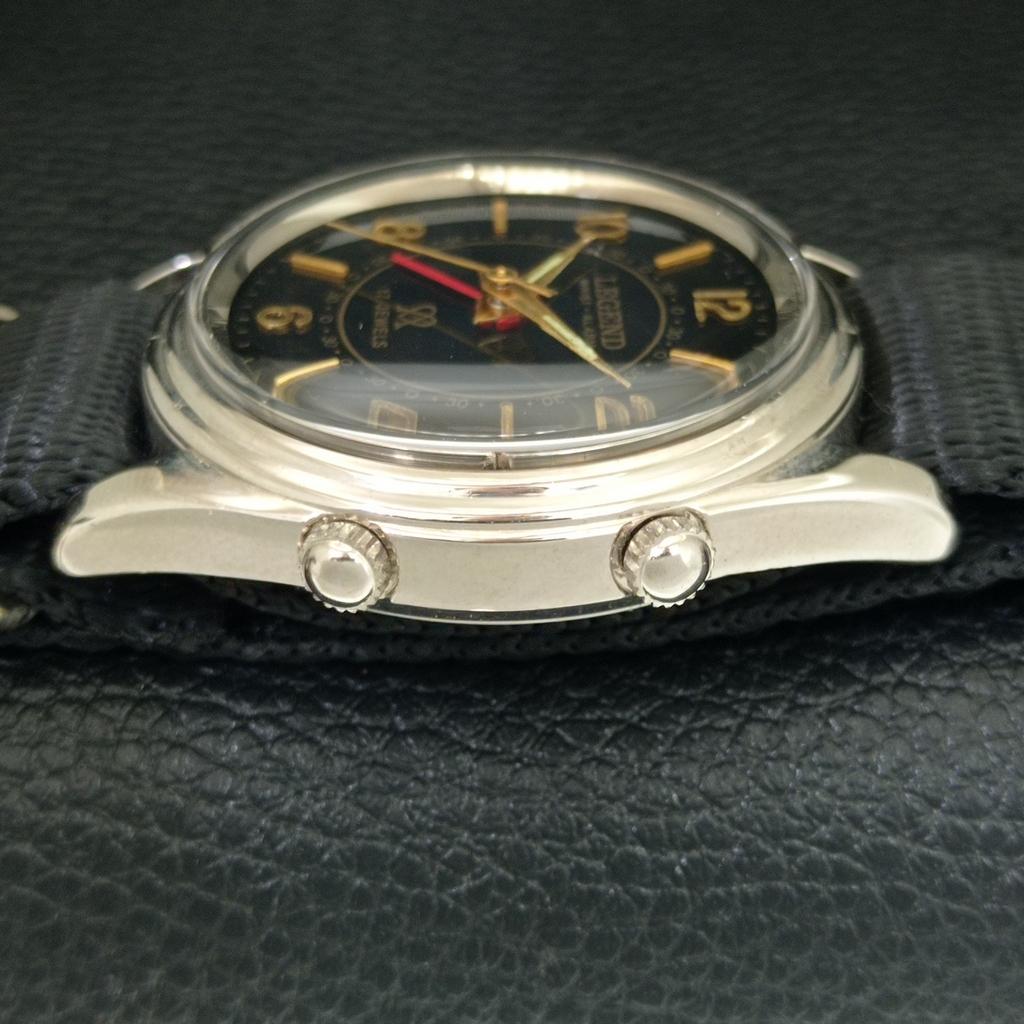 REFURBISHED VINTAGE LEGEND HAND-WINDING SWISS MENS ALARM WATCH A707503-1