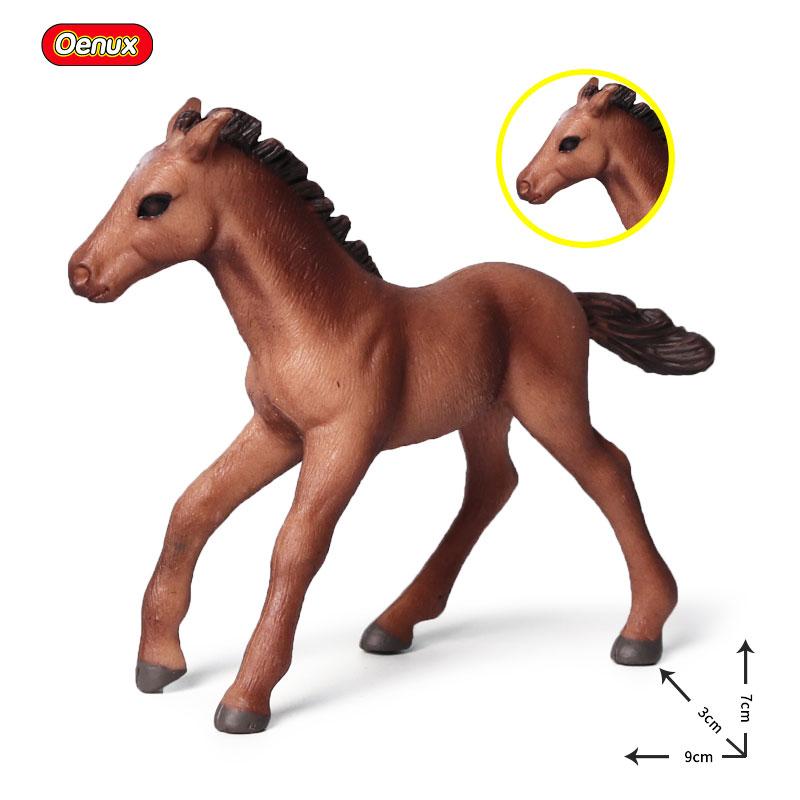 Oenux Farm Animals Simulation Cute Model Action Figure Alpaca Cow Horse Figurines Sheep Goat Miniature Educational Toy For Kid
