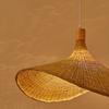 Ceiling Lamp Rattan Hat Lampshade 30cm -Bulb Not Included Vintage with 120cm Cord Modern for Living