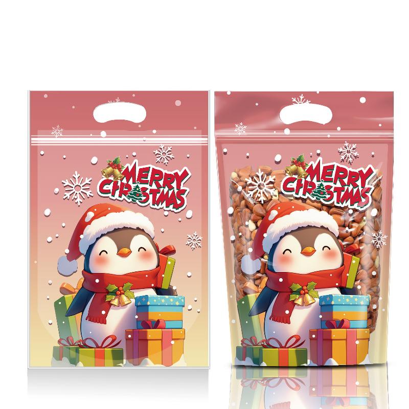 50/100 ks Vánoční dárkové tašky Vánoční dekorace pro domov 2026 Vánoční dárky Rok Santa Claus Sněhulák Balicí tašky