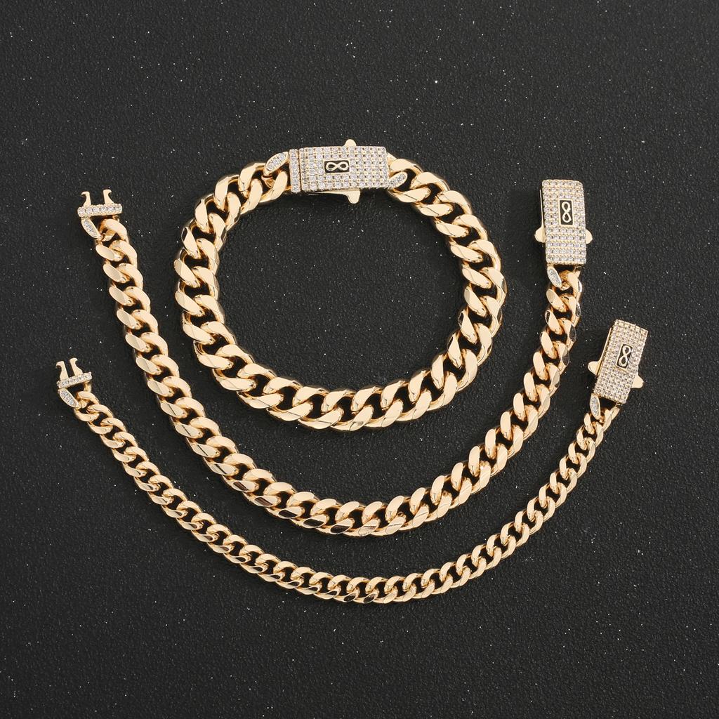 Fashion Monaco Anklet 4N6N8N23cm25cm High Quality 14K Gold Plated Anti-fading Anklet for Men and Women