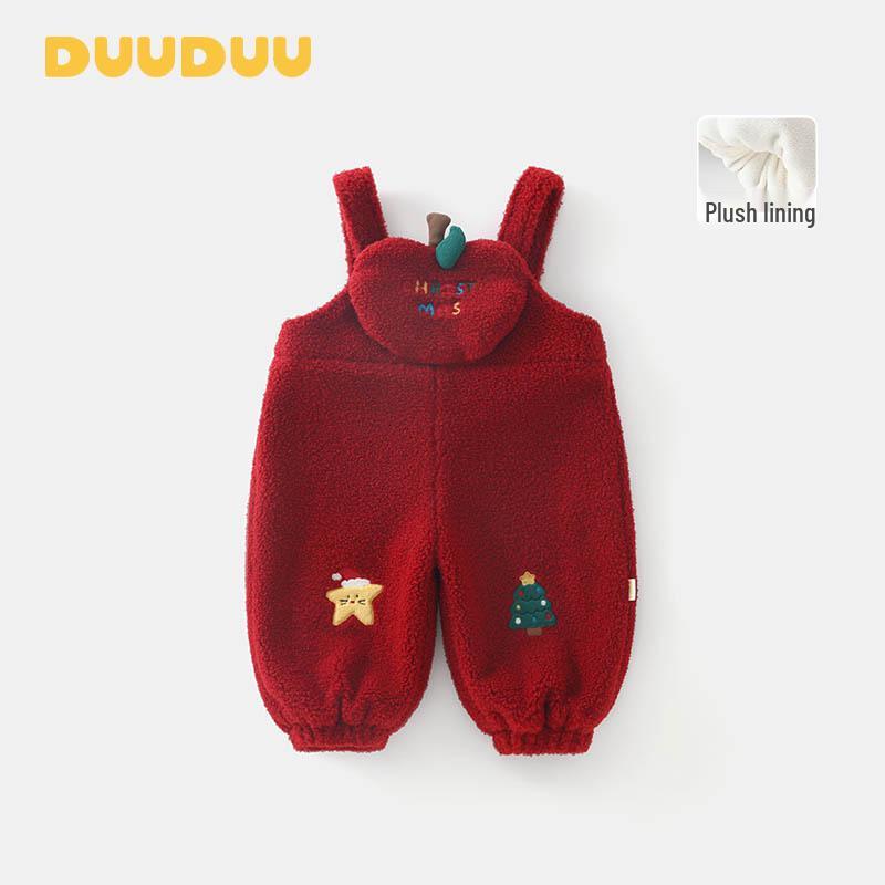 DUUDUUD Fleece-Lined Baby Romper - 2025 Thick Autumn & Winter Style, A-Class Suit for 1-Year-Olds 73 cm