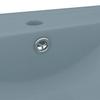 Luxury Wash Basin with Faucet Hole Matte Light Blue 60x46 Cm Ceramic