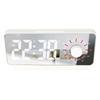 Digital Alarm Clock Dual Display 2 Adjustable Brightness Green Number 12H 24H LED Electronic Clock w
