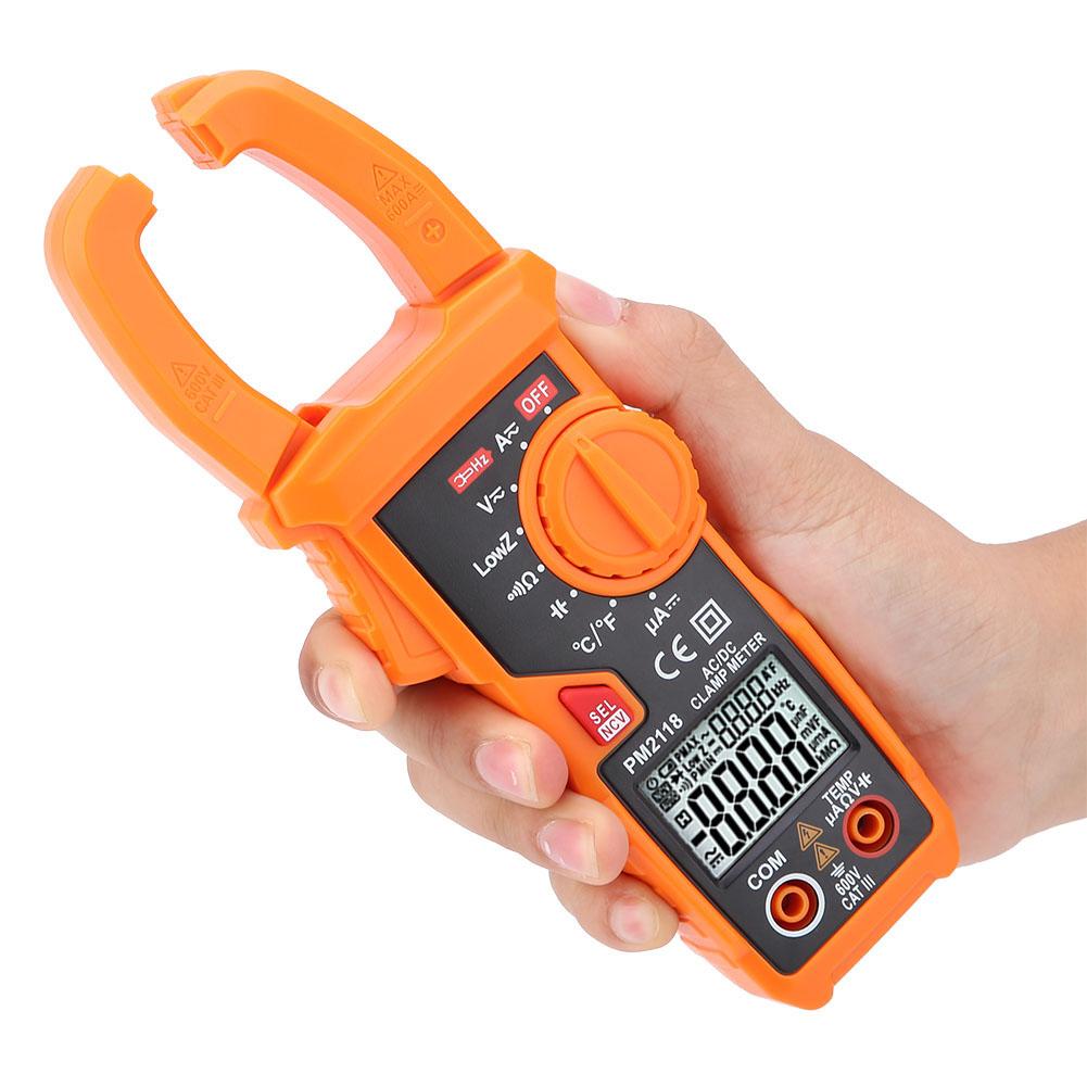 Clamp Multimeter Digital Multimeter PEAKMETER PM2118 Dual Display AC  Clamp Multiemeter NCV Ohmmeter Capacitance Temp Tester