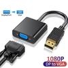 DisplayPort DP To VGA Adapter 1080P Cable Male To Female Converter Display Port for PC Computer Laptop HDTV Monitor Projector