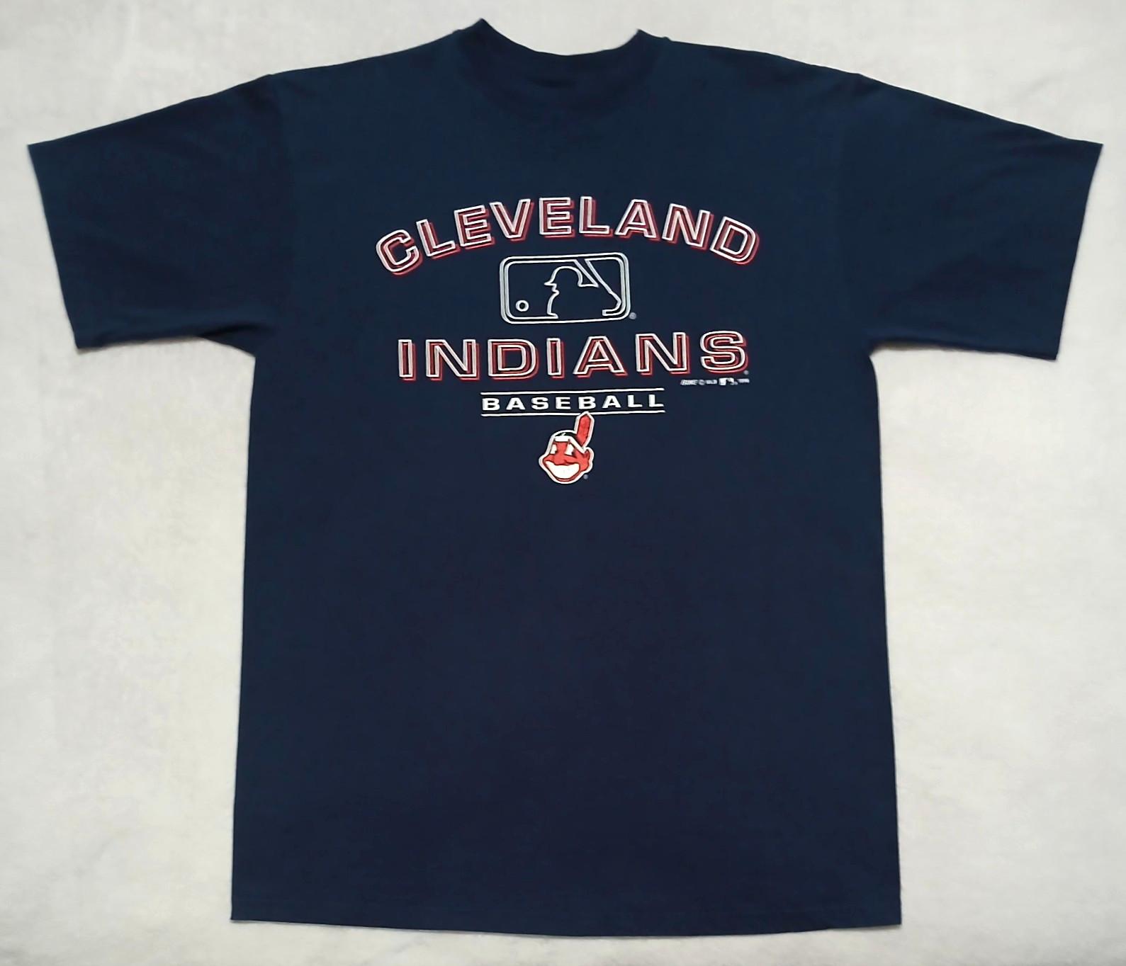 Vintage Cleveland Indians T-Shirt XL Bike Athletic 1998 Navy Blue MLB Very Nice XXL