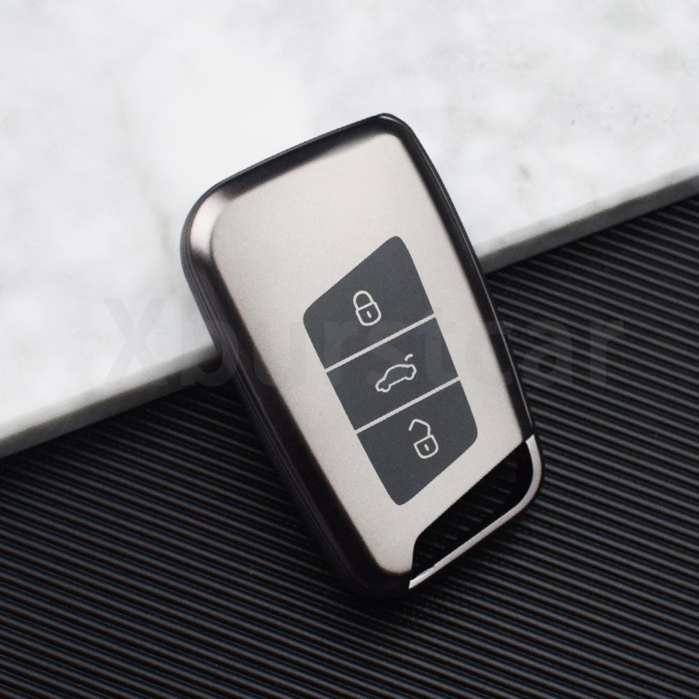 3 Buttons TPU Shell Fob Holder For VW Volkseagen Passat B8 Magotan For Skoda Superb A7 Kodiaq Seat Car Remote Key Case Cover