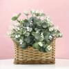 20 Stück Künstliche Eukalyptus Pflanzenstrauß Garten Hochzeitsdekoration Gefälschte Blume für Home Zimmer Dekor Braut Dekor Zubehör