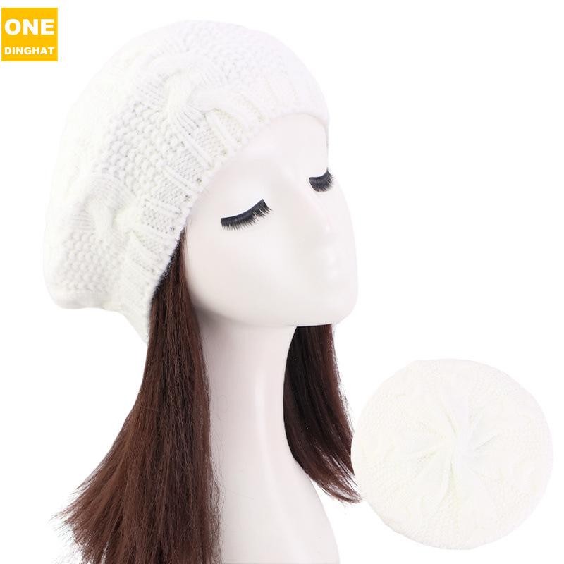 

Осенне-зимний берет из крученой шерсти, женская модная шляпа Bud, универсальная шляпа Jdm-180C One size белый