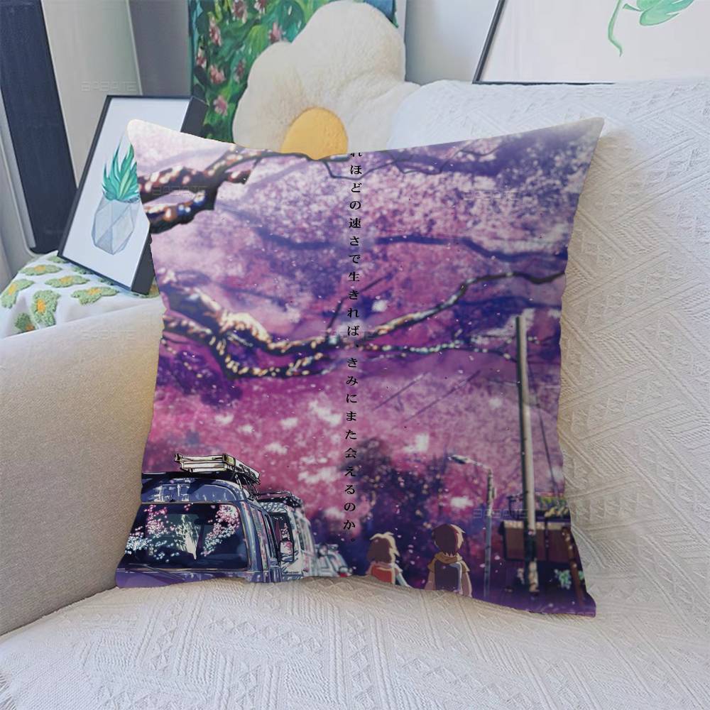 Makoto Shinkai Anime Pillow Gift Home Office Decoration Bedroom Sofa Car Cushion Cover Case 45X45