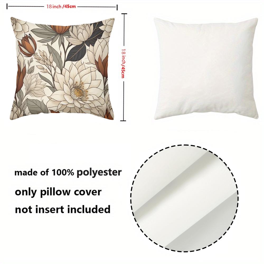 1 Pieces Floral Printed Decorative Cushion Pillow Covers Polyester pillowcase, sofa decorative cushion cov Headboard Pillow