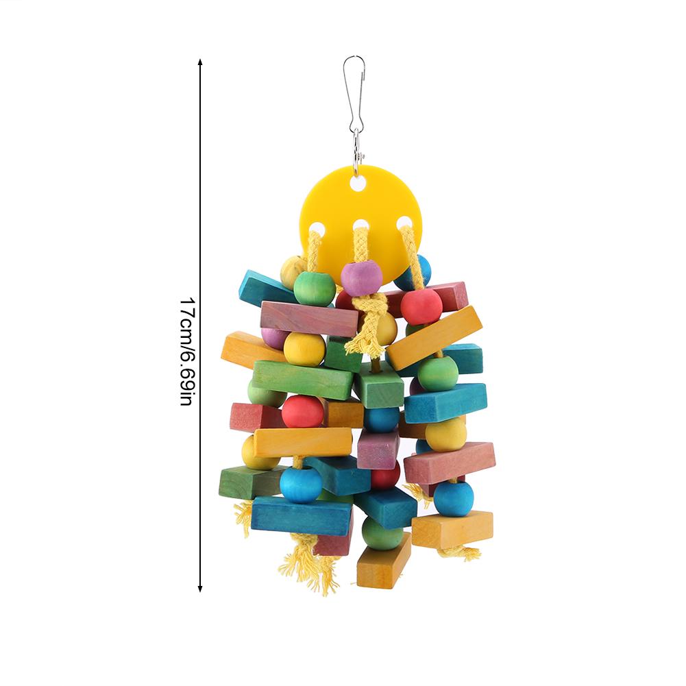 Parrot Toy Bird Toys Hanging Wooden Toy Parrot Swing Suitable for Parrots and Birds