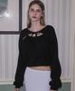 ROSEFRANTZ Two-Way Bolero Sweatshirt [Black]