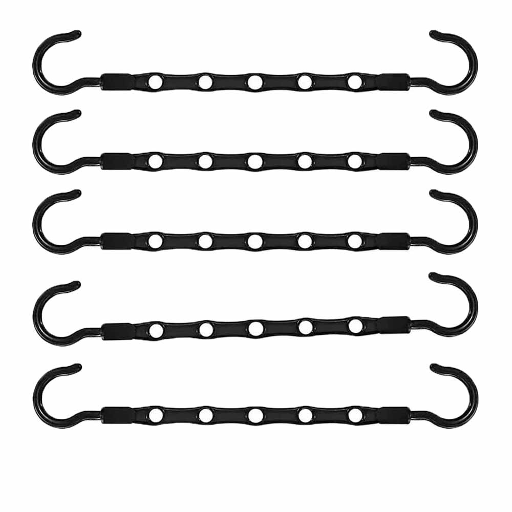 

Экономящая пространство вешалка с 5 отверстиями, вращающаяся на 360 градусов, многофункциональная складная вешалка Magic Hanger, сушилка для одежды, одежда black 5pcs